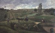 Camille Pissarro The road to Ennery,near Pontoise La route d-Ennery pres de Pontoise painting